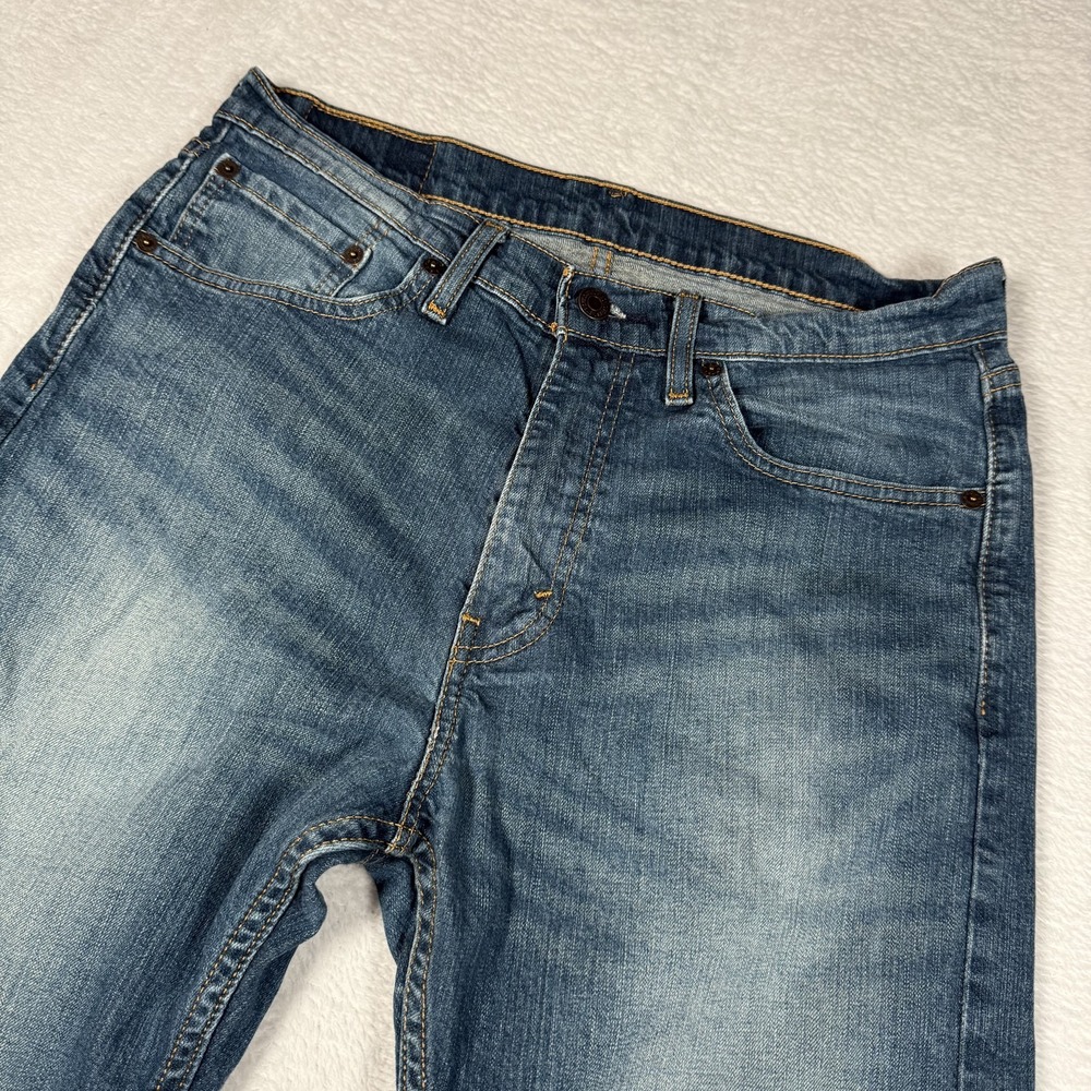 Levis 505 Jeans Mens 33x30 Blue Regular Fit Straight Leg Denim Medium Wash